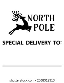 North Pole, Special Delivery Santa sack Design | Christmas delivery bag design | Santa Bag for Special Delivery