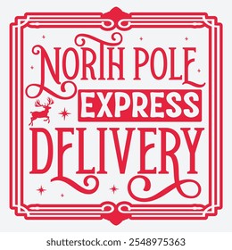 North Pole Stamps Christmas stamps, Santa mail special delivery Gift tag  postage stamp  Christmas