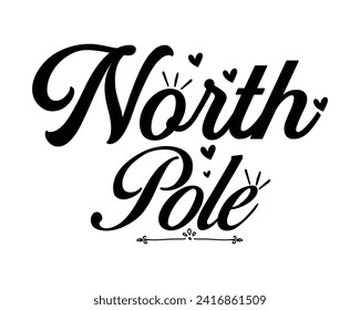 T-Shirt-Design mit Nordpol-Typografie