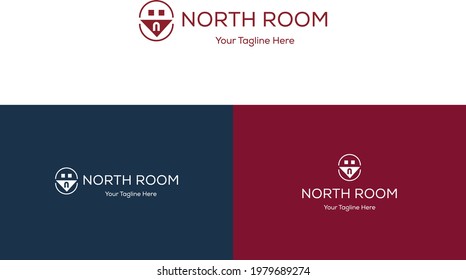 North Room Real estate Modern, Minimalist, Business Logo Design. Creative Abstract Buildings, logotype, vector, illustration icon. 