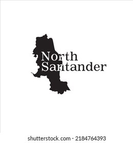 North Santander map and black lettering design on white background