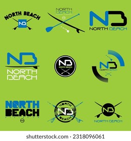 Paquete de logotipos para surf en North Shore