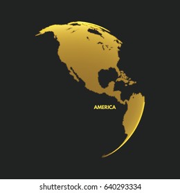 North and South America. Earth globe. Global business marketing concept. Dotted style. Design for education, science, web presentations.