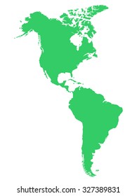 North and South America map