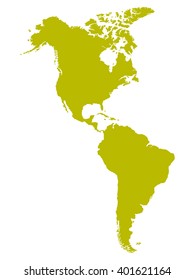 North and South America map