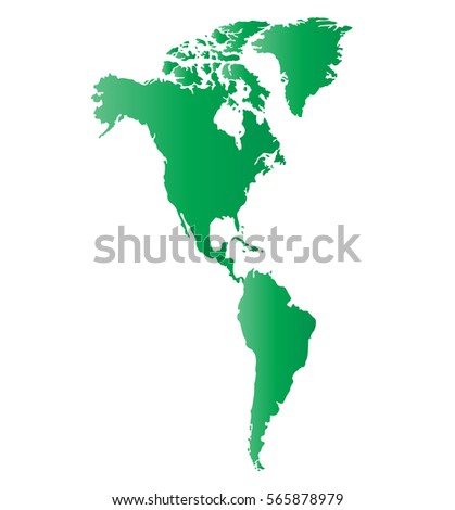 North and South America map
