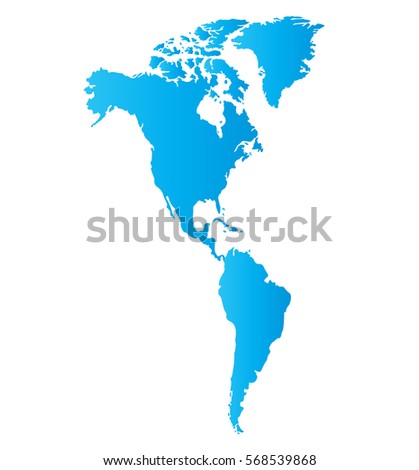 North and South America map