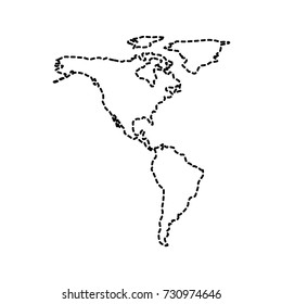 north and south america map communication network