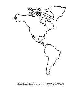 North And South America Map Continent