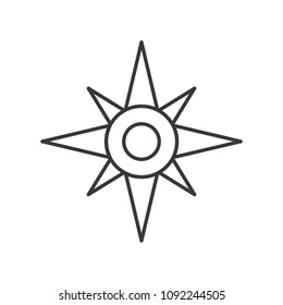 North Star Or Compass Outline Icon