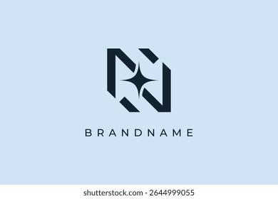 Plantilla de Vector de diseño de logotipo de dirección de estrella norte. Diseño de icono de estrella.