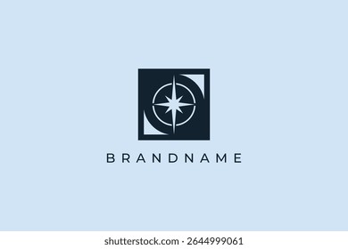 North star direction logo design vector template. Star icon design.