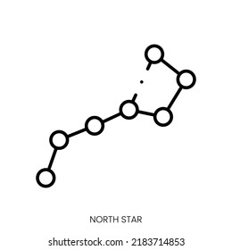 north star icon. Linear style sign isolated on white background. Vector illustration