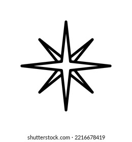 North Star Icon Vector Design Template In White Background