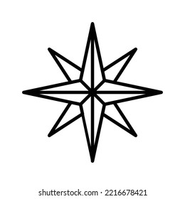 North Star Icon Vector Design Template In White Background