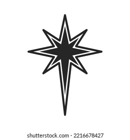 North Star Icon Vector Design Template In White Background