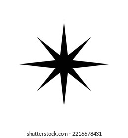 North Star Icon Vector Design Template In White Background