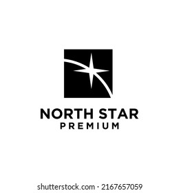 north star logo icon vector template on white background