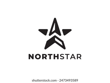 north star logo vector icon design