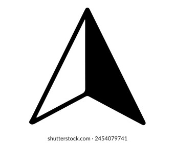 North symbol silhouette vector art
