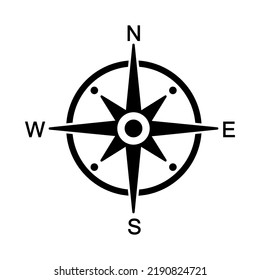 North Symbol Vector Compass On Isolated Stock Vector (Royalty Free ...