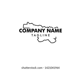 North Texas map logo icon vector illustration