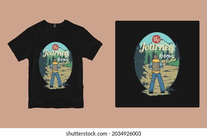 To The North t-shirt design. Vector print, typography, poster, print, emblem. Global swatches.