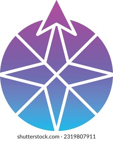 North vector icon. Can be used for printing, mobile and web applications.