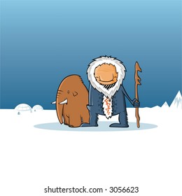 north, vector, south, illustration, pole, map, people, cold, shapes, east, humans