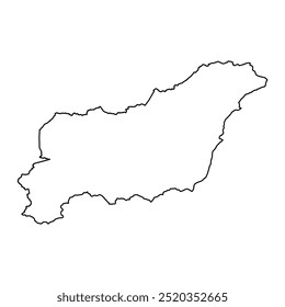 North Waziristan district map, administrative division of Pakistan. Vector illustration.