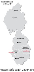 North West England Administrative Map