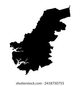 North West Province map, administrative division of Sierra Leone. Vector illustration.