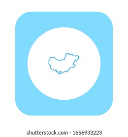 north west region map in country of south africa
