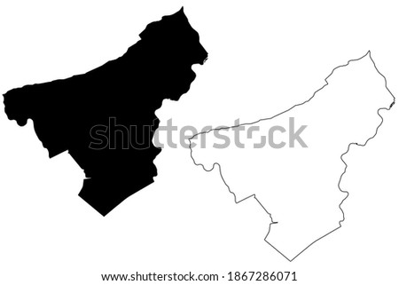 Northampton County, Commonwealth of Pennsylvania (U.S. county, United States of America, USA, U.S., US) map vector illustration, scribble sketch Northampton map