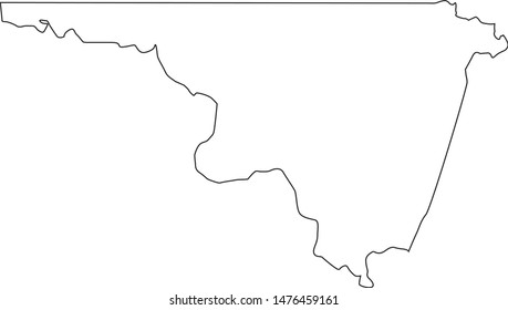 Northampton map in the State of North Carolina