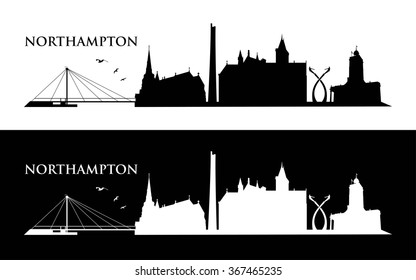 Northampton UK skyline - vector illustration
