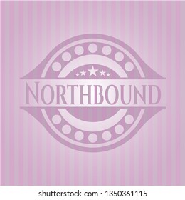 Northbound badge with pink background