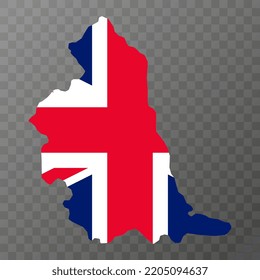 Northeast England, UK region map. Vector illustration.