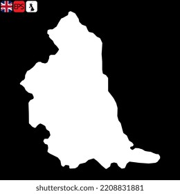 Northeast England, UK region map. Vector illustration.