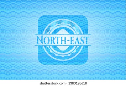 North-east water concept badge background. Vector Illustration. Detailed.