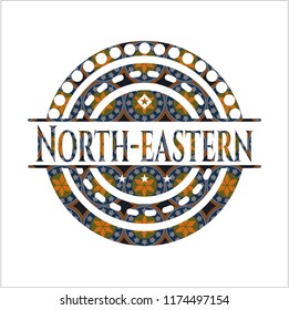 North-eastern arabic style badge. Arabesque decoration.