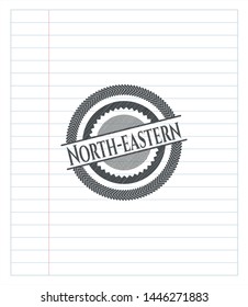 North-eastern draw (pencil strokes). Vector Illustration. Detailed.