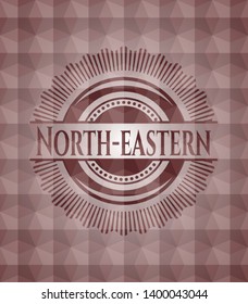 North-eastern red seamless geometric emblem.