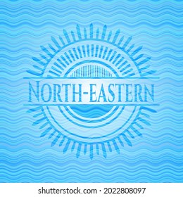 Nordost-Wasser-symbolischer Hintergrund. Vektorgrafik. Detaillierte Angaben. 