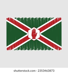 Norther Ireland Flag Brush Vector Illustration