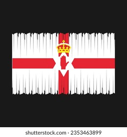 Norther Ireland Flag Brush Vector Illustration