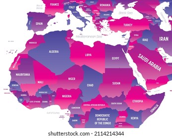 Northern Africa Map Detailed Political Map With Lables