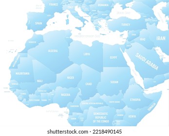 Northern Africa Map Detailed Political Map With Lables