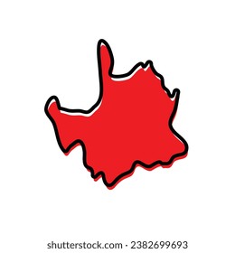 Northern Cape map in vector form. South Africa country state.
