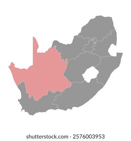 Northern Cape province map, administrative division of South Africa. Vector illustration.